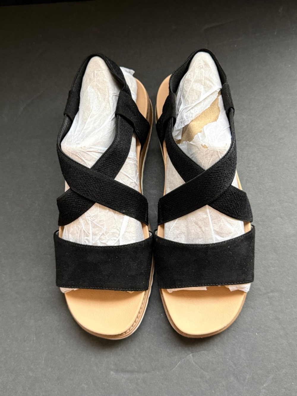 Dr. Scholl's Islander Women's Sandals Size 8 M Black Comfort Strappy Flat NIB